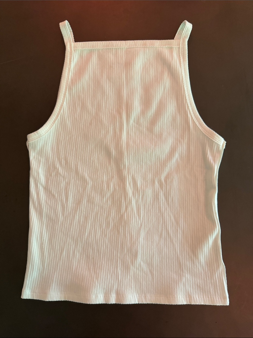 We The Free White Ribbed Square-Neck Tank